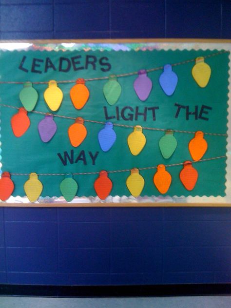 Leader in Me/7 Habits board December. Students wrote about one of the habits they use. Leadership Bulletin Boards, Fccla Ideas, Staff Bulletin Boards, School Council, December Bulletin Boards, Thanksgiving Activities For Kindergarten, Winter Bulletin Board, Holiday Bulletin Boards, Christmas Bulletin Boards