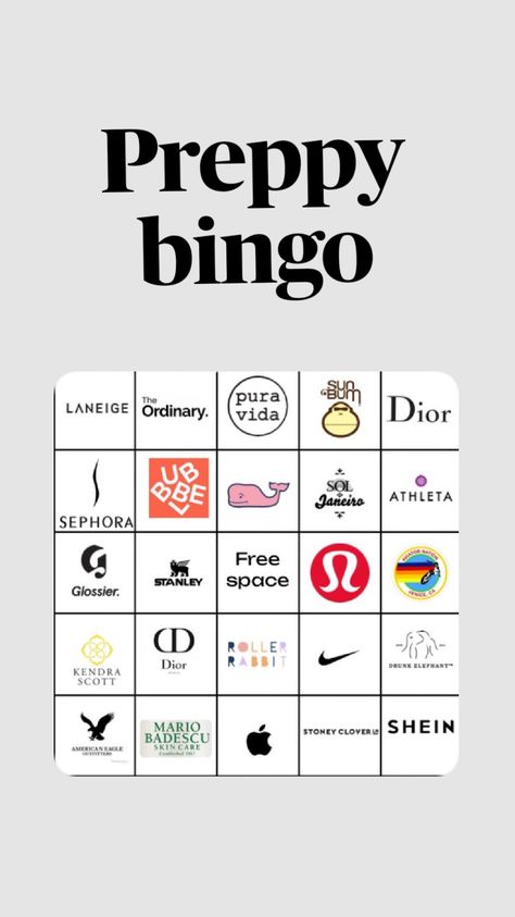 #preppy bingo Preppy Bingo, Preppy Birthday, Preppy Brands, Back To School Fits, What To Do When Bored, Preppy Stuff, Bingo Board, Pink Party, Pink Parties