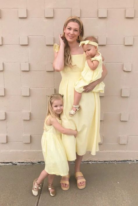 Toddler Outfits Girl, Newborn Style, Matching Mommy Daughter Outfits, Cute Feminine Outfits, Mommy Dress, Bow Back Dress, Mommy Daughter Outfits, Mother Daughter Matching Outfits, Newborn Fashion