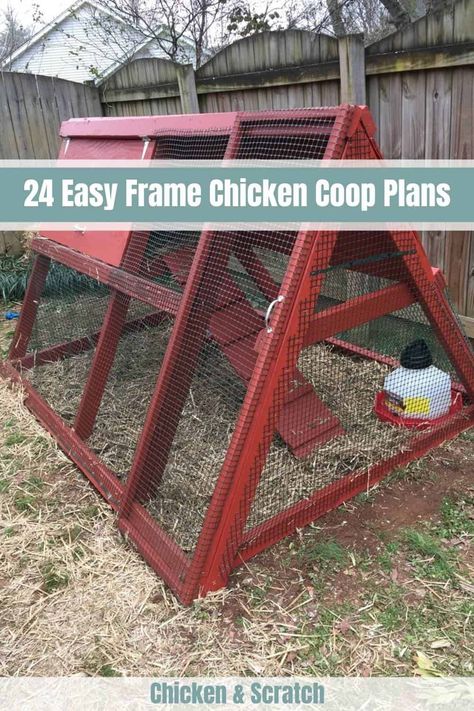 24 Easy Frame Chicken Coop Plans – You Can DIY This Weekend Easy To Make Chicken Coop, Easy Hen House Diy, Quick Easy Chicken Coop Diy, Diy Coop Cheap, Easy Small Chicken Coop Diy, Diy Chicken Coop Moveable, Mini Chicken Coop Ideas, Diy Rooster Coop, Small Coop Plans