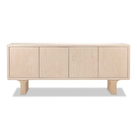 Lombok White Oak Credenza- Modern Credenzas - ModShop Oak Credenza, Modern Credenza, 12 Weeks, Lombok, White Oak, Natural Texture, All Modern, Solid Oak, Credenza