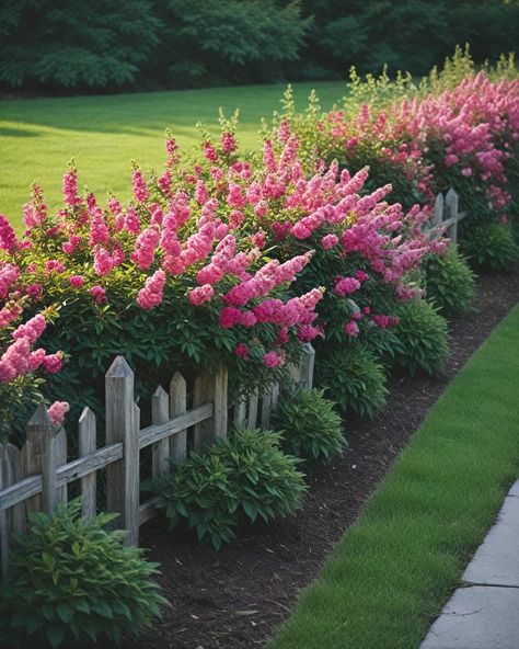 12 Best Shrubs For Fence Line Landscaping For Fence Line, Landscape For Fence Line, Flowers Against Fence, Shrubs For Fence Line, Front Yard Landscaping Fence Ideas, What To Plant Along Fence Line, Privacy Landscaping Between Houses Fence, Flowers Along Fence Line, Trees To Plant Along Fence