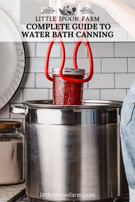 Learn how to preserve high-acid foods in a water bath canner for long-term food storage. Also known as Boiling Water Canning. Almost everyone has memories of their family in the kitchen, canning jams, jellies, pickles and other fruits during the summer harvest. Water bath canning food is a fun and satisfying activity for you to preserve the season's bounty and carry you and your family through, until next year!