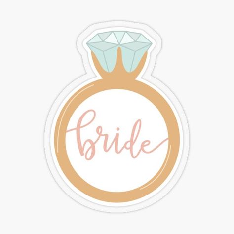 Bridal Stickers, Bride To Be Stickers, Bachelorette Stickers, Bride Stickers, Ring Bride, Wedding Portfolio, Plastic Stickers, Islamic Art Pattern, Hrithik Roshan