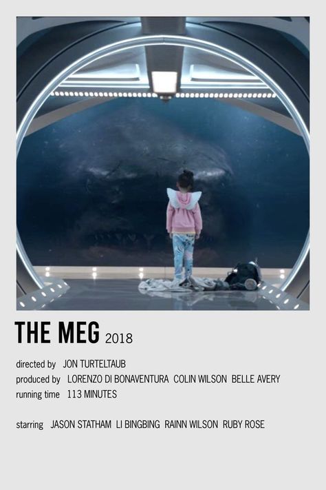 The Meg Movie, Meg Movie, Polaroid Movie Poster, Li Bingbing, The Meg, Rainn Wilson, Polaroid Poster, Running Time, Jason Statham