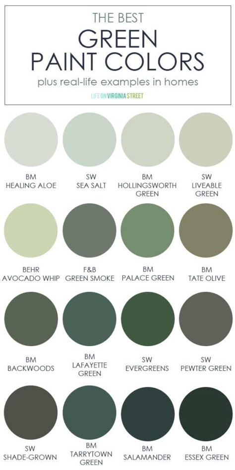 Shades Of Green Home Decor, Green Tones Wedding Theme, Dark And Light Green Bedroom, Green Color House Ideas, Wall Light For Painting, Light Olive Color Palette, Light Green Wall Paint Colors, Cool Tone Green Color Palette, Complementary Colors To Green