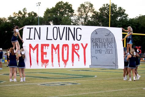 Football Cheer Locker Signs, Cheer Runthrough Signs, Bulldog Football Poster Ideas, Rivalry Posters High School Football, Cheer Tryout Posters, Homecoming Run Through Signs, Hoco Football Banners, Fnl Run Through Banners, Rival School Football Posters