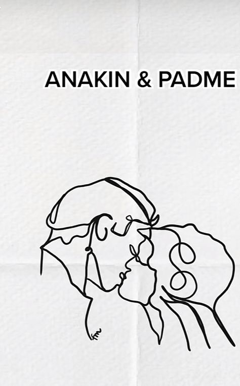 Anakin And Padme Tattoo Ideas, Fine Line Star Wars Tattoo, Anakin And Padme Tattoo, Padme Amidala Tattoo, Padme Tattoo, Anakin Skywalker Tattoo, Anakin Tattoo, Darth Vader Tattoo, Anakin And Padme