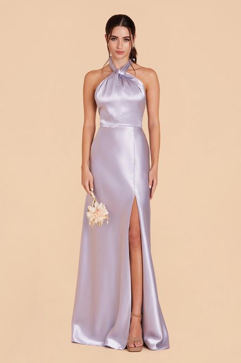 Shiny Satin Bridesmaid Dresses | Birdy Grey