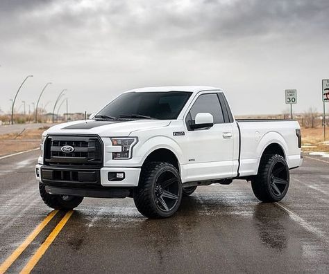 Ford F150 Mods, White F150, F150 Build, Cute Display Pictures For Whatsapp, Custom Ford Ranger, Ford F150 Lifted, Custom Ford Trucks, Big Ford Trucks, Single Cab Trucks