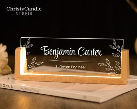 Desk Name Plate With Card and Pen Holder, Name Plate for Desk, Custom Name Plate, Doctor Desk Name Plate, Office Sign - Etsy Australia Custom Desk Name Plates, Personalized Desk Name Plate, Office Desk Name Plates, Office Desk Accessories, Accountant Gifts, Eid Cards, Personalized Desk, Desk Name Plate, Wood Name Sign