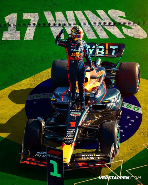 (1) Max Verstappen op X: '𝟏𝟕 𝐖𝐈𝐍𝐒 in a single F1 season 😱👏 Max Verstappen WINS in Brazil!!! ⚡️🇧🇷 #BrazilGP https://t.co/kMZtb5QIlp' / X Formula 1 Iphone Wallpaper, Red Bull F1, Formula 1 Car Racing, Racing Posters, Formula 1 Car, Red Bull Racing, Car Wallpapers, Judo, Formula One