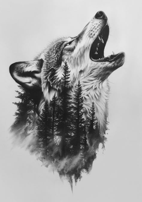 Wolf Tattoo Design Men Arm, Wolf Tattoo Drawing, Wolf Sketch Tattoo, Wolf Drawing Tattoo, Drawing Of A Wolf, Witcher Wolf, Wolf Tattoos Men, Japanese Flower Tattoo, Wolf Tattoo Sleeve