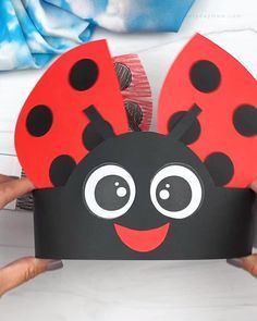 Ladybug Hat Craft, Insect Hats Preschool, Ladybug Headband Craft, Headband Crafts Preschool, Easy Ladybug Craft, Ladybug Kids Craft, Ladybug Template Free Printable, Ladybird Crafts For Kids, Bugs Crafts Preschool