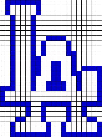 Dodgers Perler Bead Pattern / Bead Sprite Detroit Lions Pixel Art, Dodgers Crochet, Melty Beads Patterns, Melty Bead Designs, Graph Paper Designs, Melty Bead Patterns, Pearl Beads Pattern, Graph Crochet, Easy Pixel Art