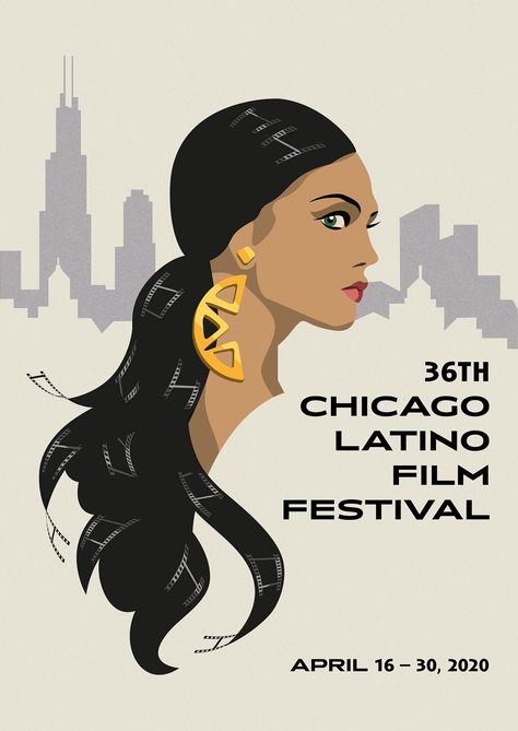 Poster Design Competition, Film Festival Poster, Chicago Poster, Latino Art, Chicago Architecture, Cultural Center, Festival Posters, Design Competitions, Film Posters