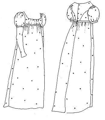 Pride And Prejudice Dress, Regency Dress Pattern, Dress Pattern Free, Regency Era Fashion, Dresses By Pattern, Ladies Day Dresses, Regency Dress, Regency Fashion, Dress Patterns Free