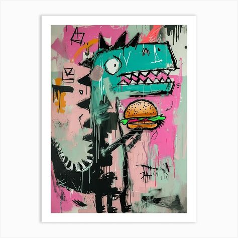 Blue Graffiti, Pink Graffiti, Eating Ramen, Acrylic Art Projects, Graffiti Styles, Canvas Framing, Professional Artist, Cool Posters, Kids Art Projects