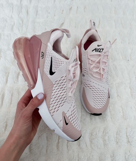 Pink Nike Air Max 270, Pink Nike Air Max, Cute Running Shoes, Womens Nike Air Max 270, Pink Nike Air, Nike Air Max Pink, Air 270, Nike 270, 270 Nike