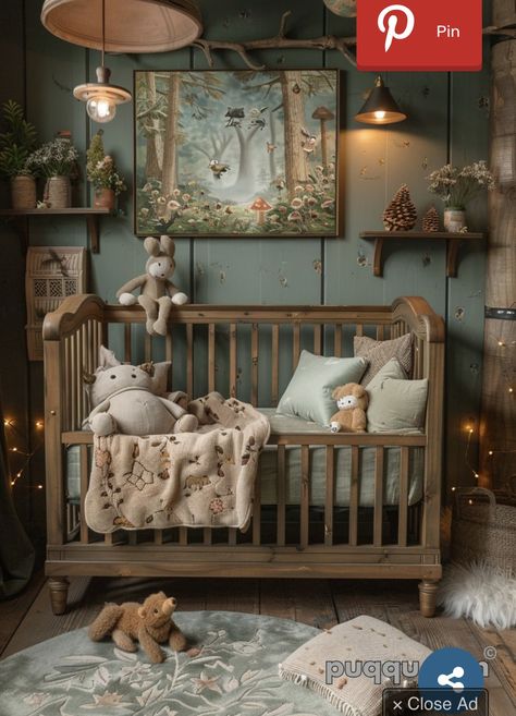 Whimsical Nursery Room Inspiration, Vintage Woodland Nursery, Enchanted Forest Nursery, Magical Nursery, Storybook Nursery, Baby Nursery Inspiration, Fairytale Nursery, Baby Room Themes, Whimsical Nursery