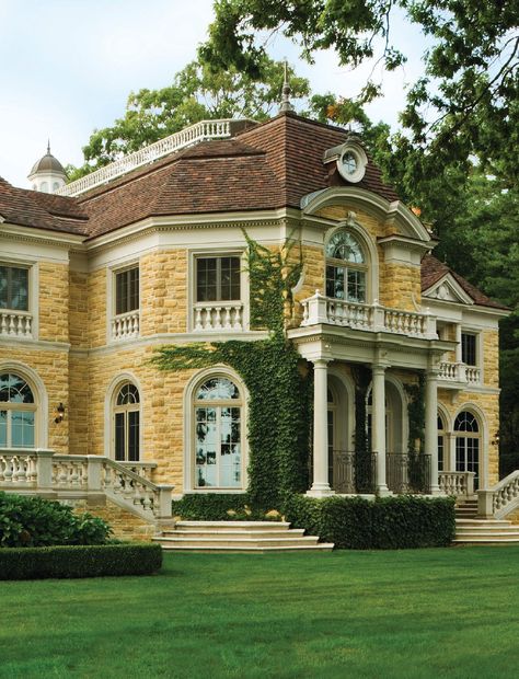 Yellow Brick House, Yellow Houses, Chateau France, Great House, Brick House, Beautiful Architecture, Beautiful Buildings, Amazing Architecture, Victorian Homes