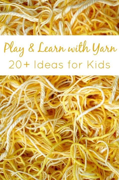 Play and Learn with Yarn-Over 20 activities and ideas for kids Y Is For Yarn, Learning Activities For Kids, Yarn Crafts For Kids, Money Activities, Children Activities, Play And Learn, History Timeline, Tot School, Preschool Theme