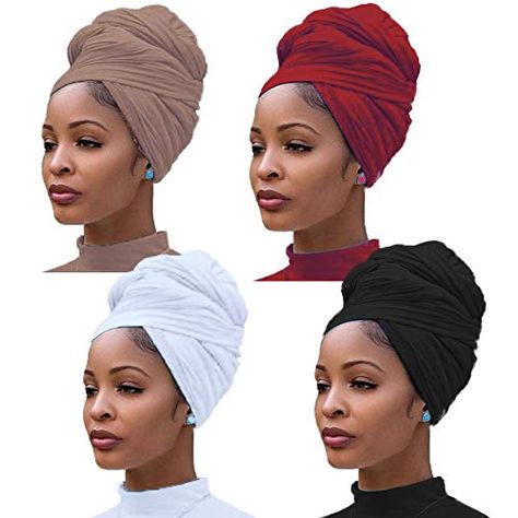 Jersey Hijab Scarfs, Black Hair Band, Jersey Turban, African Hair Wrap, Head Wraps For Women, Tie For Women, African Head Wraps, Head Wrap Headband, Stretch Headband