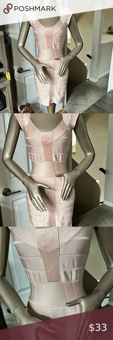 French Connection Pink Bodycon Bandage Dress