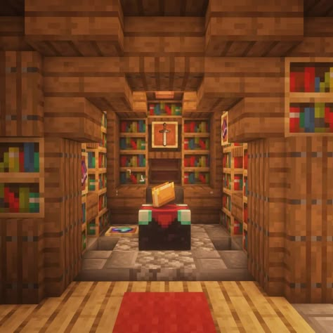 Minecraft Rooms, Minecraft Enchantments, Enchanting Room, Case Minecraft, Minecraft Decoration, Rumah Minecraft Sederhana, Minecraft Interior, Minecraft Interior Design, Minecraft House Plans