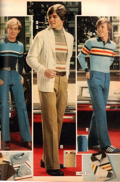 Boys Dressing Badly: 1978 Montgomery Ward Junior Fashions - Flashbak 70s Outfits Men, 1970s Mens Fashion, 70s Fashion Men, 70s Mens Fashion, Young Mens Fashion, Western Outfits Men, 70s Men, Outfits 70s, Fashion 70s