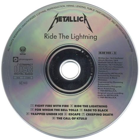 Metallica Cd, Metallica Ride The Lightning, Ipad Widgets, Cd Icon, Physical Media, Ride The Lightning, Cd Music, The Lightning, Phone Stuff