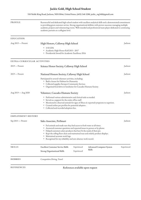 High School Student Resume Examples & Writing tips 2022 (Free Guide) Student Resume Examples, High School Student Resume, High School Jobs, High School Resume Template, School Resume, High School Resume, College Resume Template, Resume Summary Examples, Professional Resume Examples