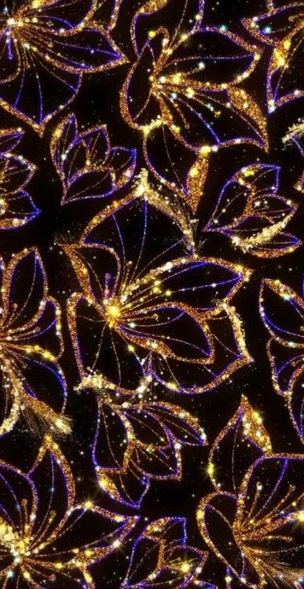 Iphone Wallpapers Aesthetic, Glittery Wallpaper, Iphone Wallpaper Glitter, Screen Savers Wallpapers, Gold And Purple, Flower Iphone Wallpaper, Christmas Wallpapers, Fall Decorating Ideas, Flower Art Images