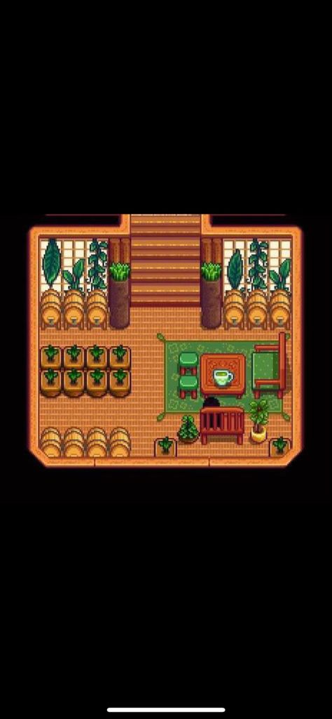 Stardew Valley Tea Room, Stardew Valley Chest Shed, Stardew Keg Shed, Stardew Furnace Area, Stardew Valley Japanese, Stardew Valley Traveling Cart Design, Stardew Valley Animal Product Shed, Stardew Valley Layout, Stardew Valley