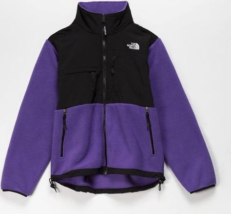 Purple Fleece, The North Face Purple, Sweater Weather, Jacket Outfits, Fleece Jacket, Mock Neck, North Face, Zip Pockets, The North Face