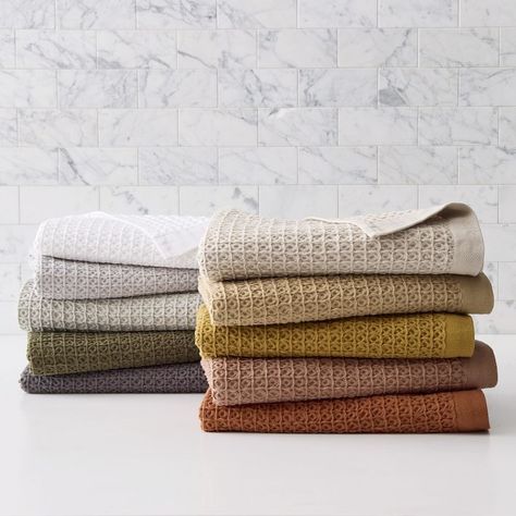 Waffle Towels | West Elm Water Well, Surface Area, Bath Sheets, Terry Towel, Key Details, Kids' Bathroom, Pottery Barn Kids, Soft Textures, Washing Clothes