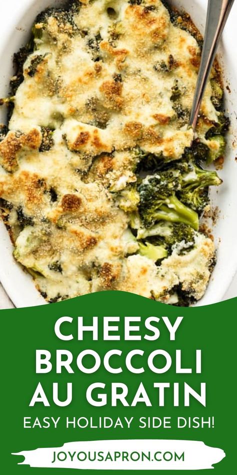 Broccoli Au Gratin Recipe, Broccoli Au Gratin, Broccoli Cheese Bake, Salmon Veggies, Broccoli Casserole Recipe, Seasoned Broccoli, Veggie Bake, Easy Holiday Side Dishes, Baked Broccoli