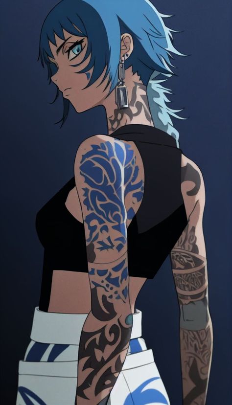 Latin Anime Characters, Character Design Hair, Hair Styles Art, Tomboy Art, Girls With Tattoos, Design Hair, Summer Music, Music Mix, 영감을 주는 캐릭터