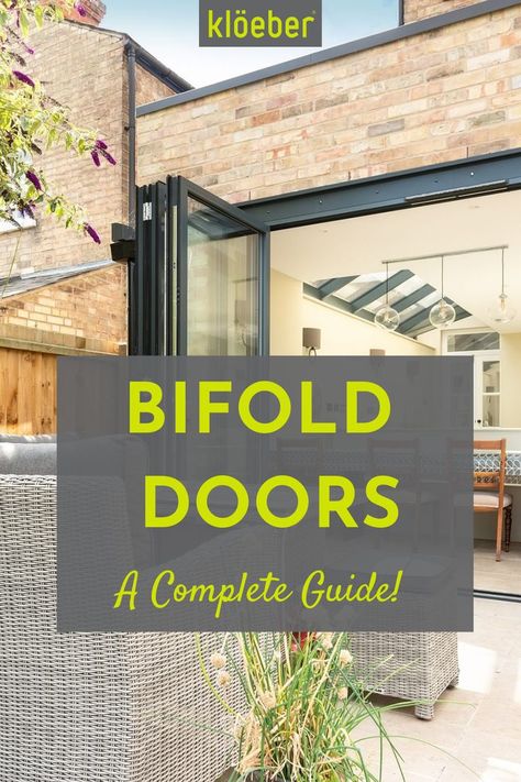 Thinking about bifold doors for your home? We answer some of our commonly asked questions about bifolds! From material, to cost, design options, and energy-efficiency! #bifolddoors #bifolds Bifold Exterior Doors, Bifold Doors Onto Patio, Contemporary Front Porch, External Bifold Doors, Bifold Patio Doors, Stacking Doors, Corner Door, Bifold Door, Patio Steps