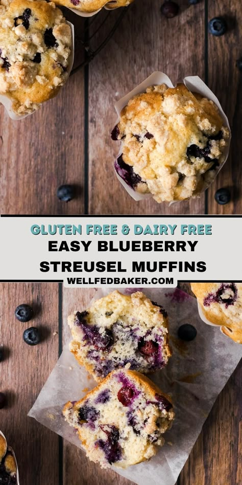 Vegan Gf Blueberry Muffins, Gluten Free Blueberry Streusel Muffins, Gluten Free Blueberry Recipes Healthy, Frozen Blueberry Recipes Gluten Free, Dairy Free Blueberry Recipes, Healthy Gf Blueberry Muffins, Gf Df Blueberry Muffins, Easy Gluten Free Muffins Healthy, Dairy And Gluten Free Muffins