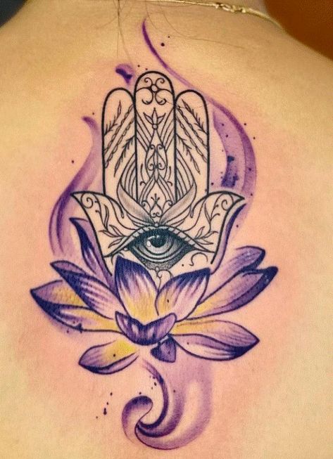 40+Amazing Hamsa Tattoos with Meanings, Ideas, and Celebrities 3 Hamsa Flower Tattoo, Mandala Hamsa Tattoo, Hasma Tattoos For Women, Hamsa Tattoo Meaning, Hasma Tattoo, Practice Tattooing, Hamsa Tattoos, Hamsa Tattoo Design, Hamsa Hand Tattoo