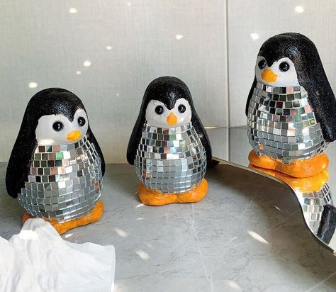 Disco Penguin Hand Painted Kawaii Room Decor Disco Ball Gift Decor For Party Penguin Decoration Home Decor Car Decoration Unique and eye-catching: Our hand-painted Disco Penguin Decoration is a must-have for anyone who loves penguins and disco-themed decor. With its dazzling design and intricate details, this piece is sure to catch the eye of anyone who walks into the room. High-quality craftsmanship: Our Disco Penguin Decoration is handcrafted with care and precision, making it a high-quality p Foam Mirror, Disco Ball Decorations, Decor For Party, Disco Theme Party, Disco Decorations, Penguin Decor, Penguin Party, Disco Theme, Kawaii Room Decor