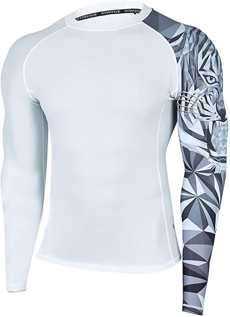 Bjj Rash Guard, Swim Shirt, Swim Shirts, Compression Pants, Latest Mens Fashion, Man Swimming, Rash Guard, Swim Shorts, Upf 50