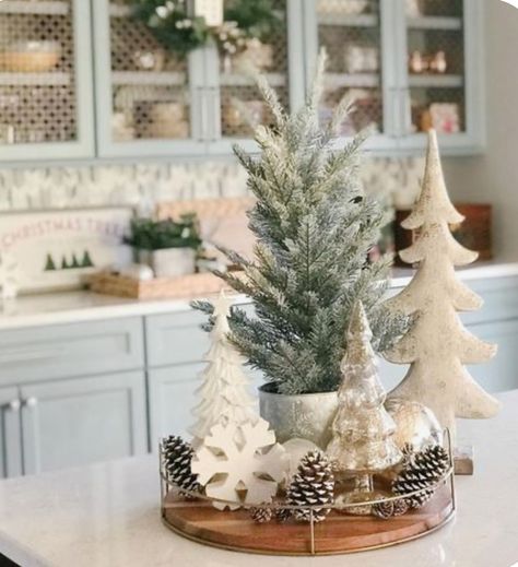 Round Tray Decor, Ideas Decoracion Navidad, 2023 Ideas, Tray Decor Christmas, Christmas Tray, Christmas Decor Inspiration, A White Christmas, Christmas Centerpieces Diy, Christmas Themes Decorations