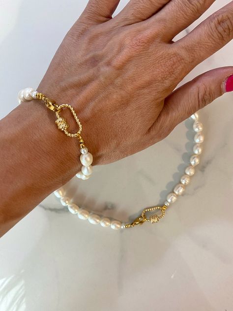 Excited to share this item from my #etsy shop: Natural pearls bracelet, carabiner bracelet with real pearls, fresh pearls jewelry, bridal jewelry, bride bracelet, gift for wife Carabiner Bracelet, Jewelry Bride, Bride Bracelet, Pearls Bracelet, Pearls Jewelry, Jewelry Bridal, Toggle Bracelet, Real Pearls, Gift For Wife