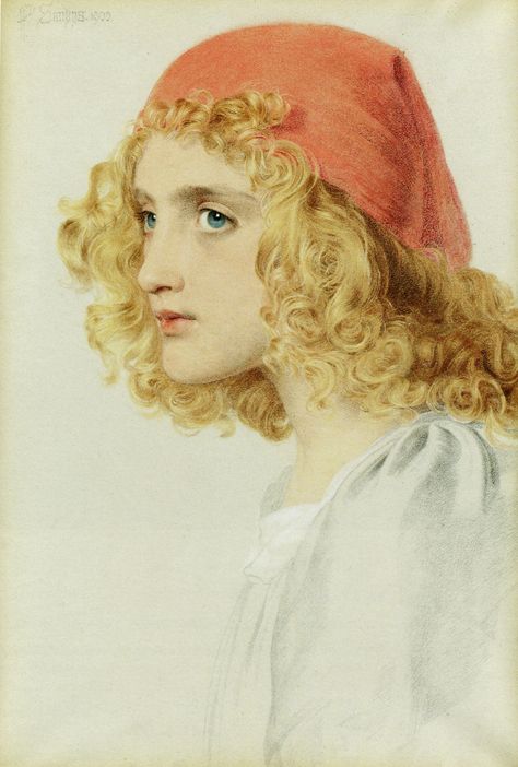 Anthony Frederick Augustus Sandys (British, 1829-1904), The Red Cap, 1900 Frederick Sandys, Pre Raphaelite Brotherhood, Pre Raphaelite Art, John Everett Millais, English Artists, Pre Raphaelite, Red Cap, Oil Painting Reproductions, Impressionist Art