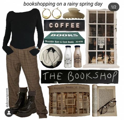 Witchy Academia Fashion, Reader Aesthetic Outfits, Bookshop Aesthetic, The Smell Of Books, Smell Of Books, Reader Aesthetic, Dark Academia Fashion, Academia Fashion, Quirky Fashion