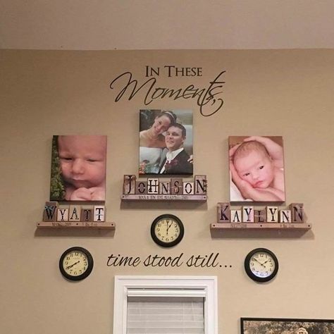 In these moments time stood still Family Home Ideas, Photowall Ideas, Shelf Arrangement, Family Wall Decor, Dekor Diy, Time Stood Still, Wall Picture, Family Wall, House Hunting