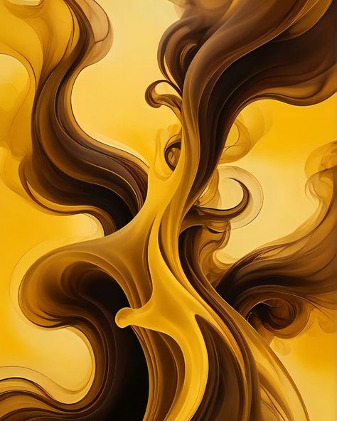 Yellow and Brown Smoke Wallpaper #yellowbrown #yellowabstract #yellowwallpaper #yellowsmoke Abstract Forms, Yellow Wallpaper, Yellow Tones, Yellow Aesthetic, Digital Backgrounds, July 17, Yellow Background, Yellow And Brown, Black N Yellow