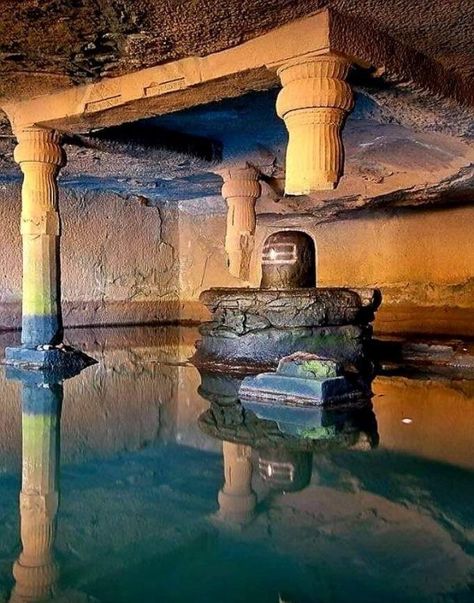 Kedareshwar Cave at Harishchandragad, Ahmednagar, Maharashtra Malshej Ghat, Shiva Temple, 4 Pillars, Amazing Facts For Students, Deep Meditation, Medieval Period, 11th Century, Beautiful Locations Nature, Ancient Temples